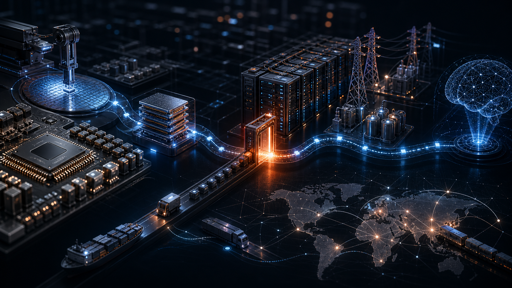 Abstract AI infrastructure supply chain thumbnail