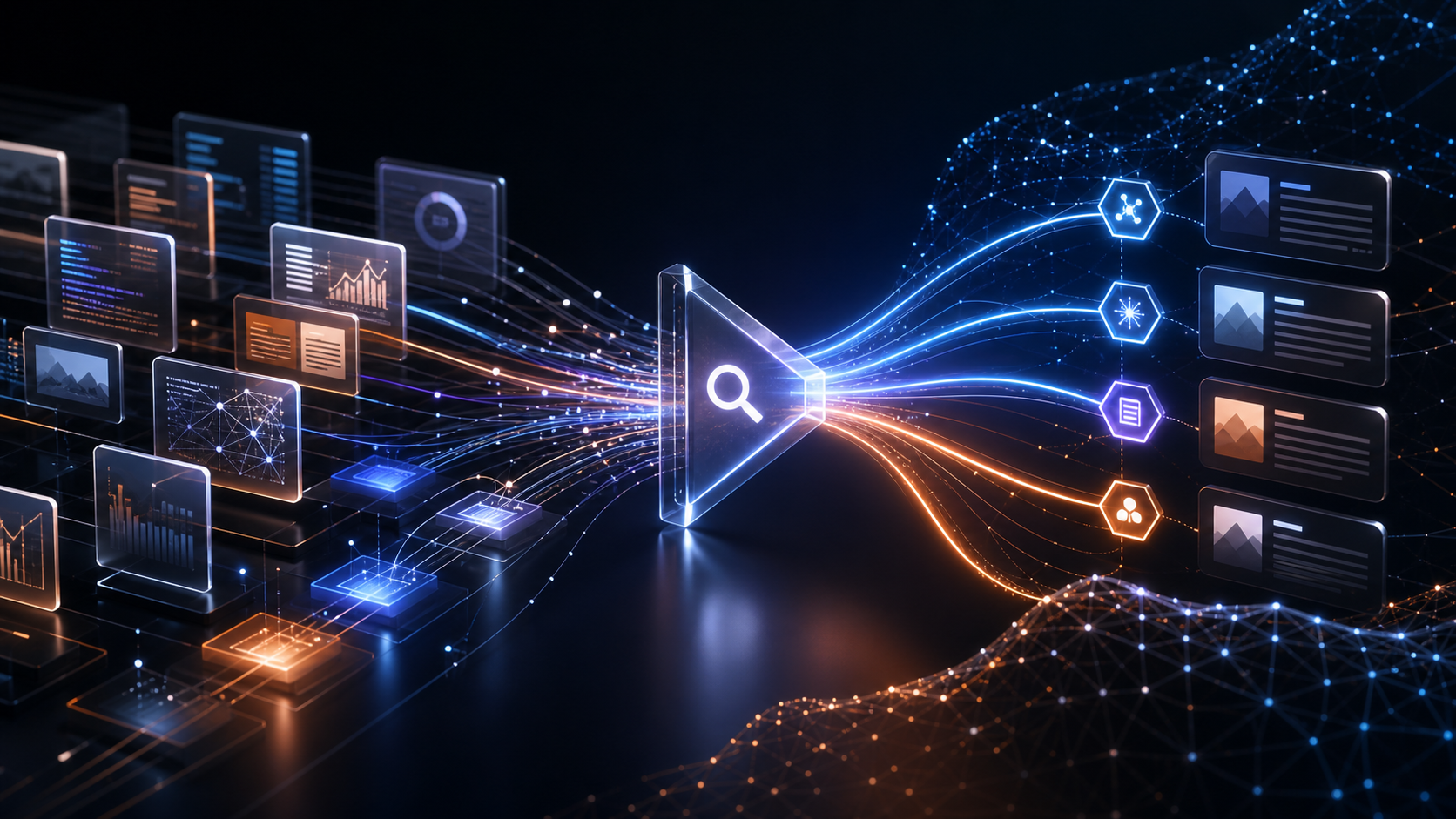 Abstract AI search optimization thumbnail