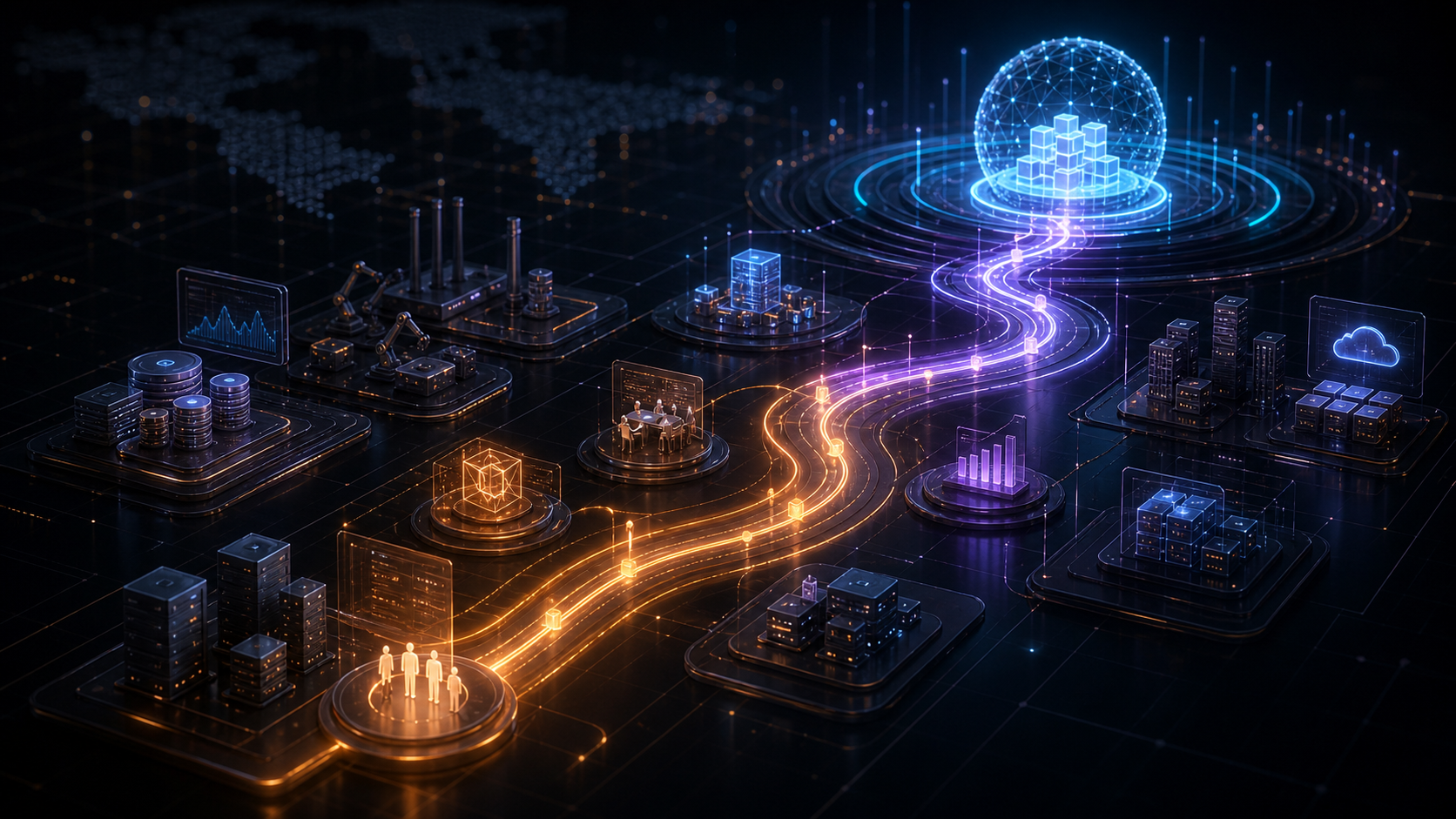 Abstract AI transformation roadmap thumbnail